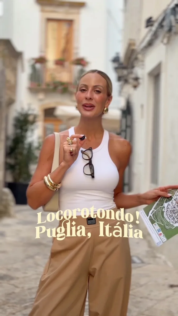 Ingrid Picone em conteúdo de viagem por Locorotondo, Puglia